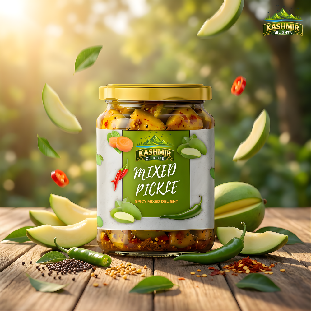 Authentic Mixed Pickle in Pure Mustard Oil - Kashmir Delights