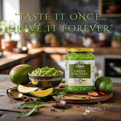 Kashmir Delights Authentic Green Chutney In Olive Oil - Kashmir Delights