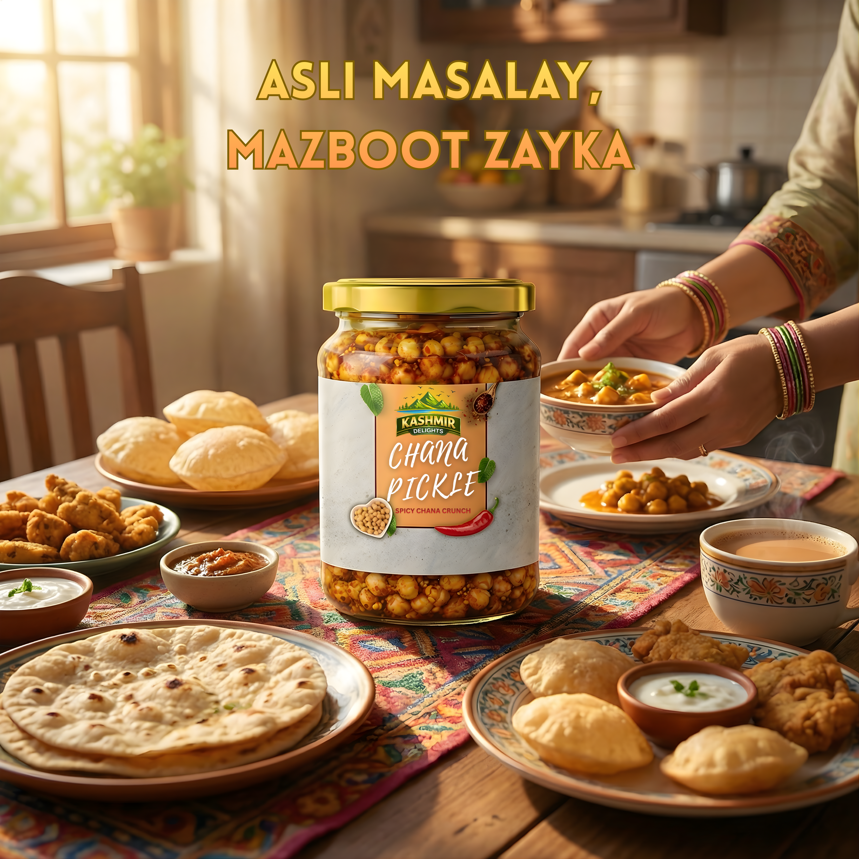 Kashmir Delights Traditional Chana Pickle in Mustard Oil - Kashmir Delights