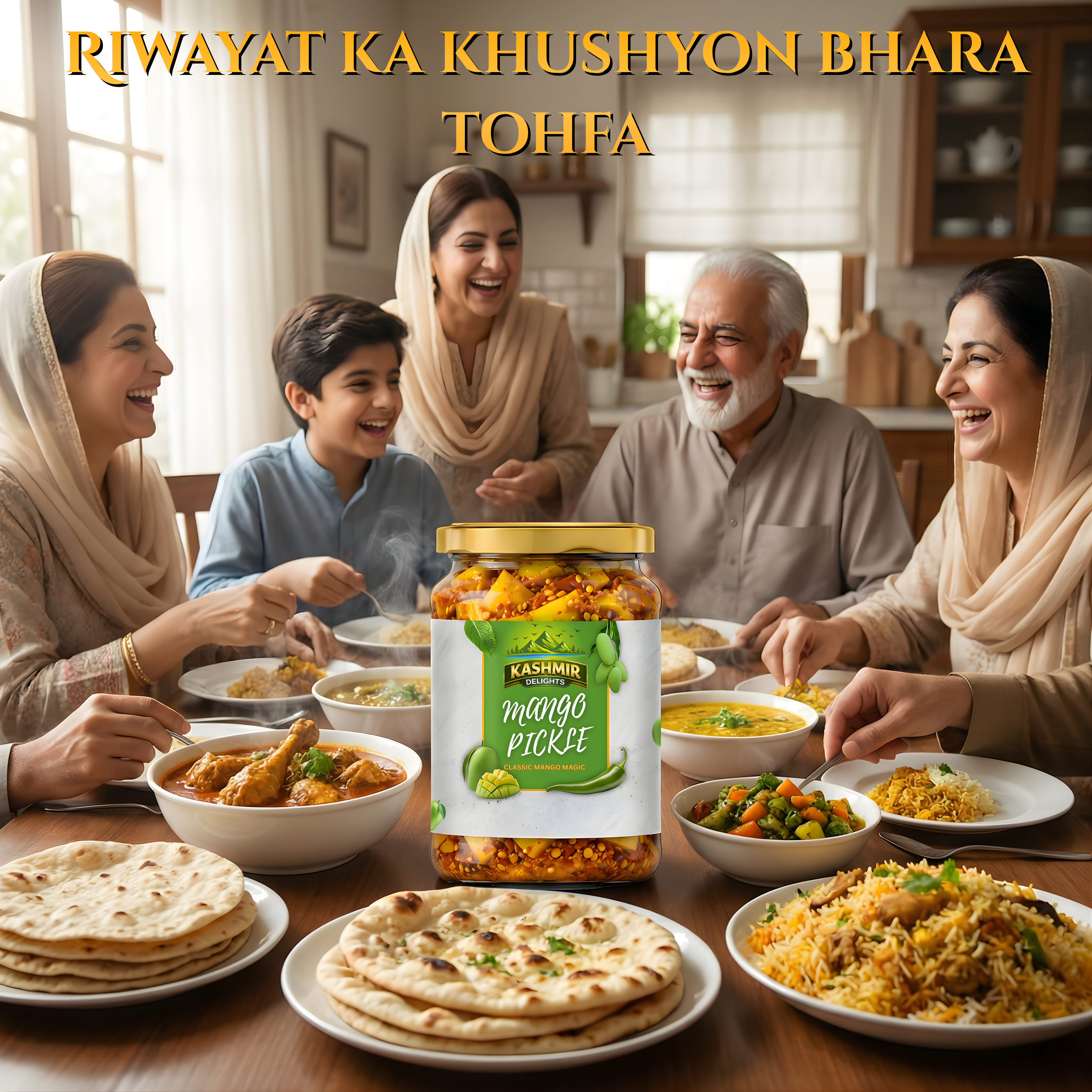 Kashmir Delights Traditional Mango Pickle in Mustard Oil - Kashmir Delights