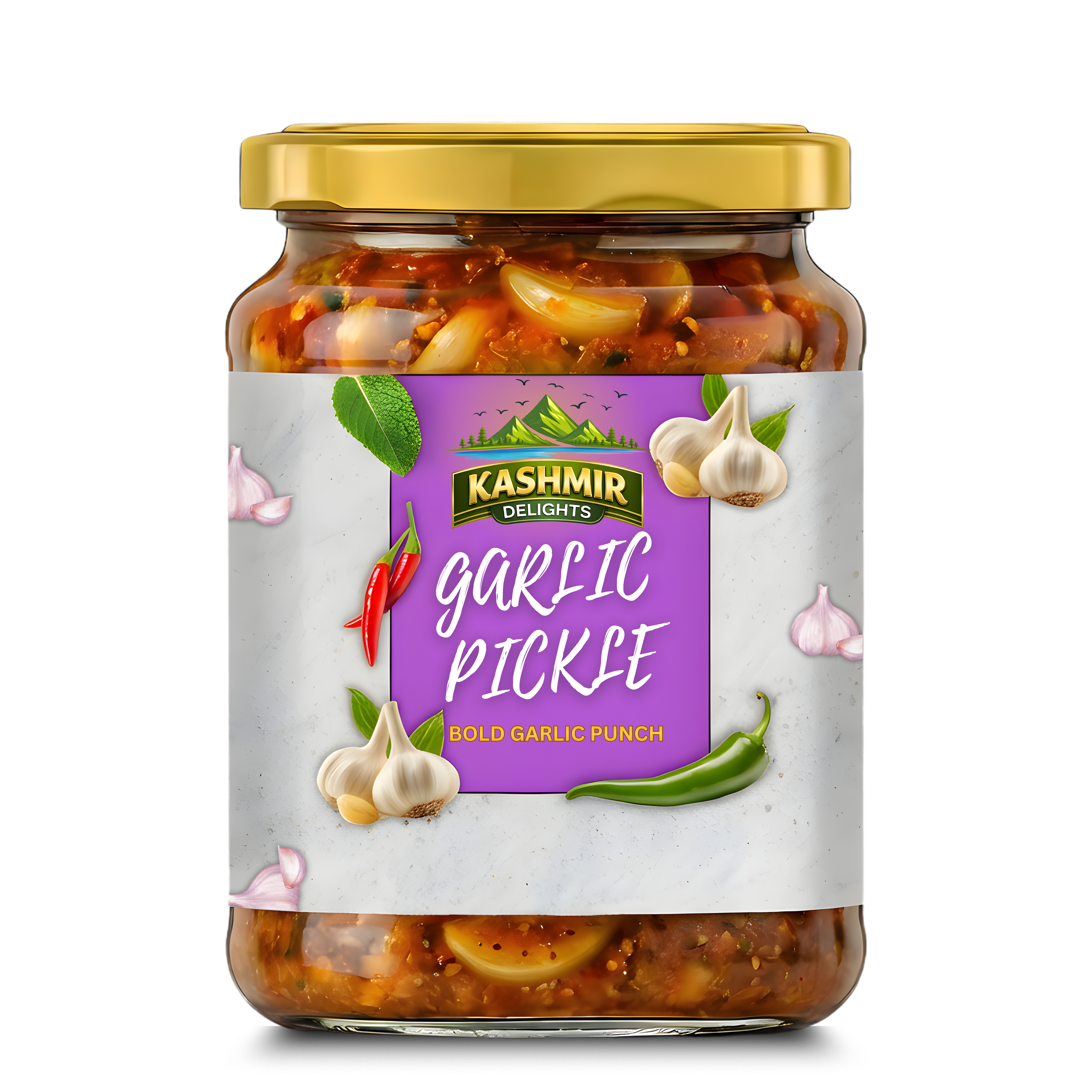 Kashmir Delights Garlic Pickle (Lahsun Achar) - Kashmir Delights