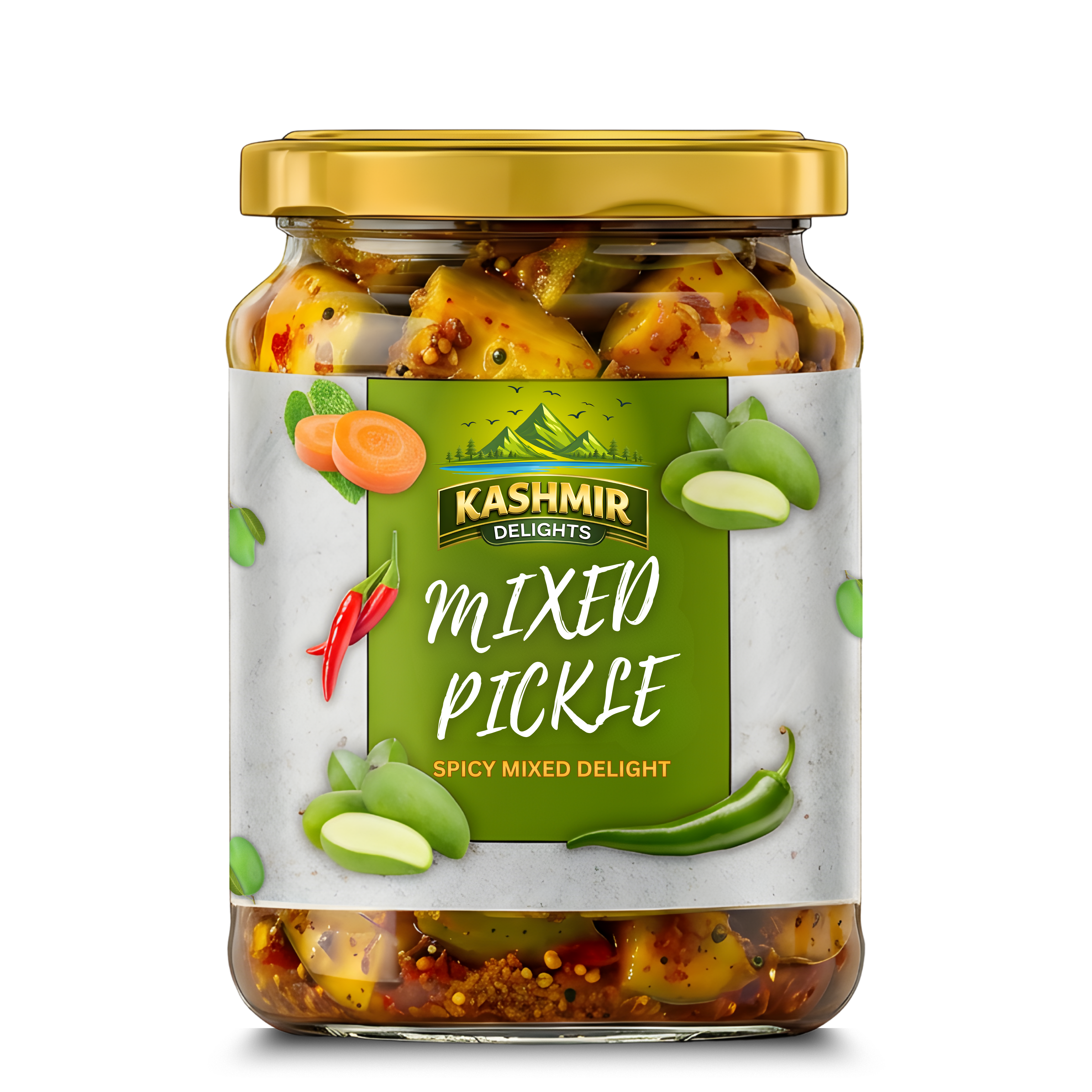 Authentic Mixed Pickle in Pure Mustard Oil - Kashmir Delights