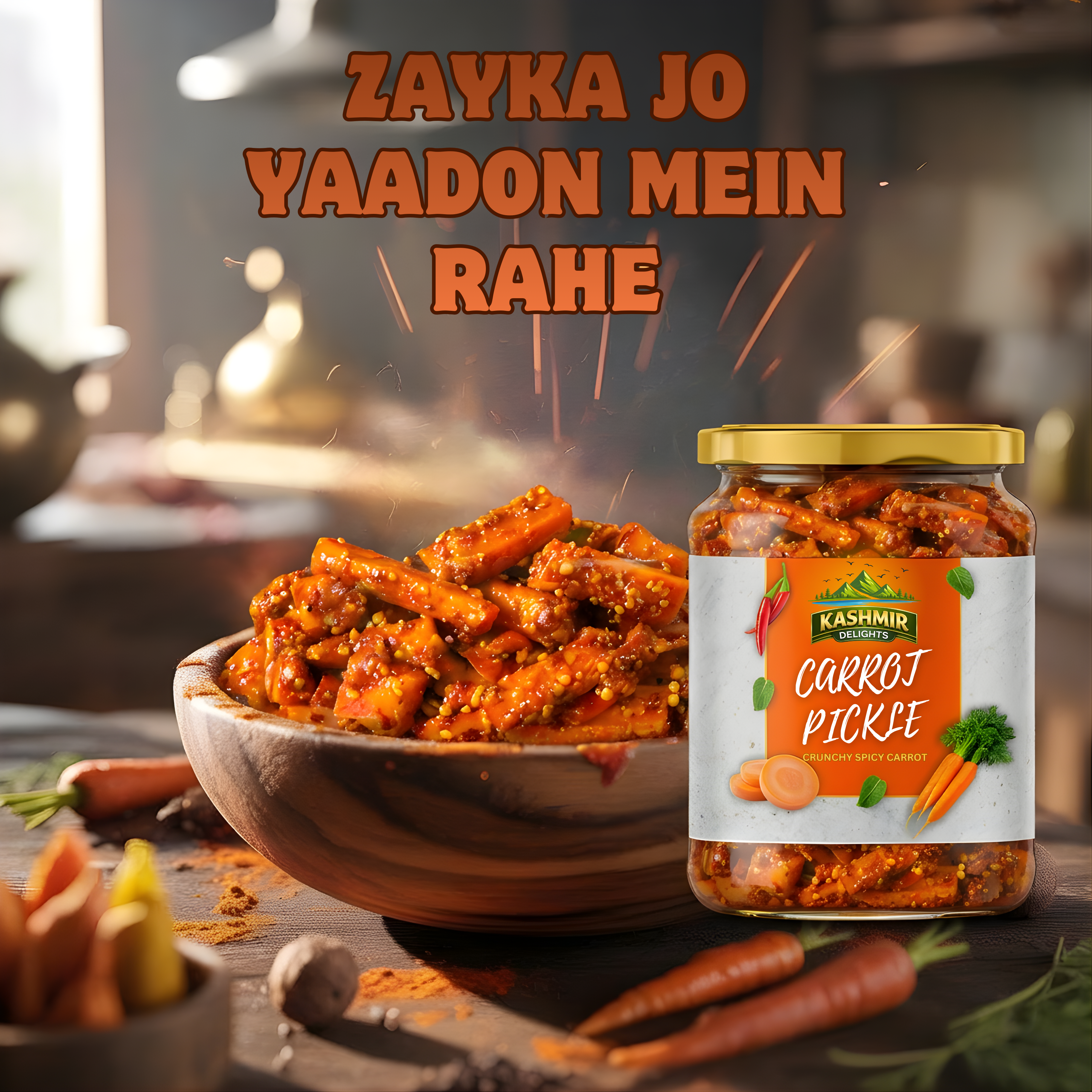 Kashmir Delights Spicy Carrot Pickle – Crunch You’ll Love - Kashmir Delights