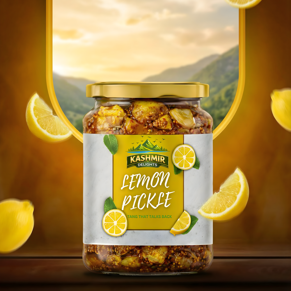 Kashmir Delights Traditional Lemon Pickle in Mustard Oil - Kashmir Delights