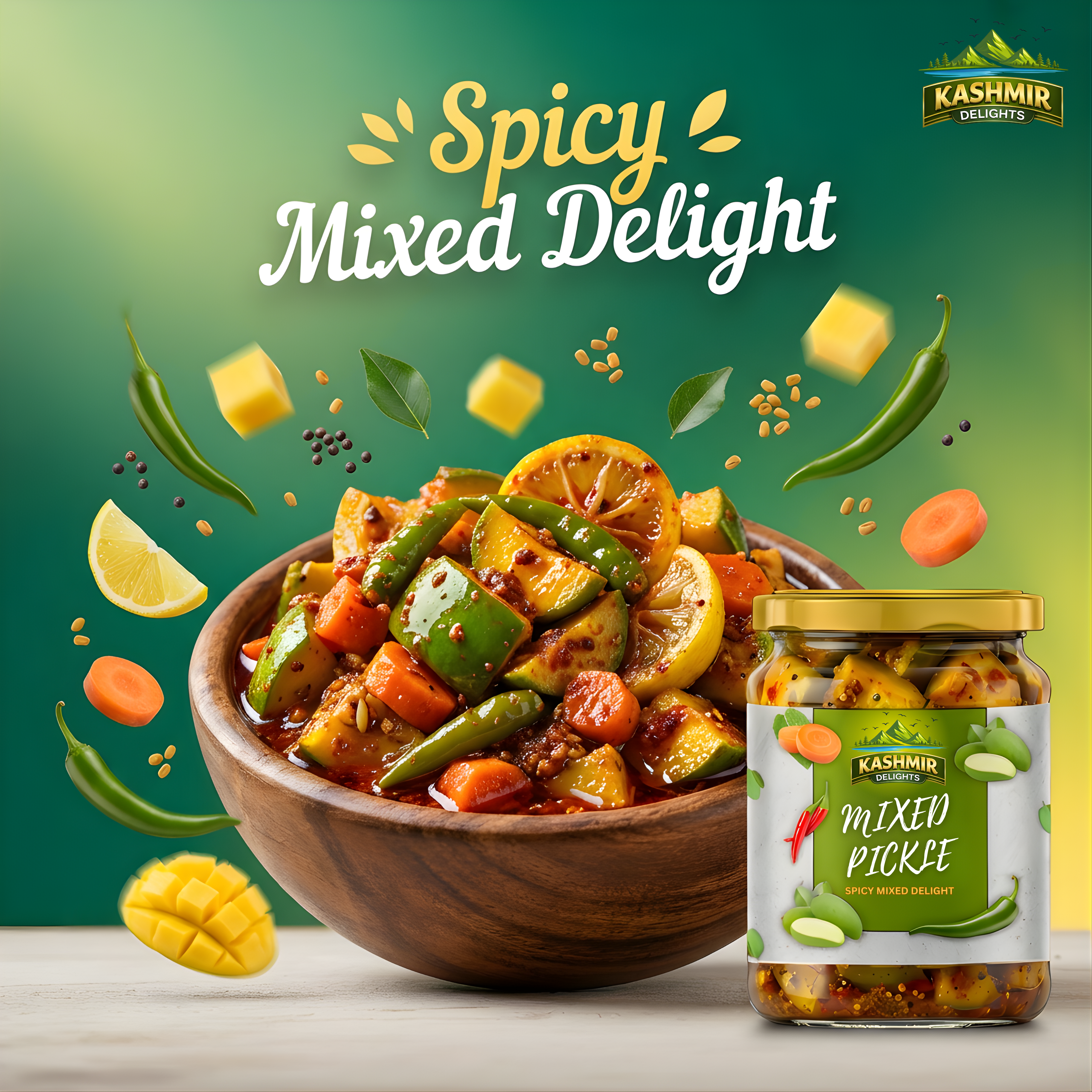 Authentic Mixed Pickle in Pure Mustard Oil - Kashmir Delights